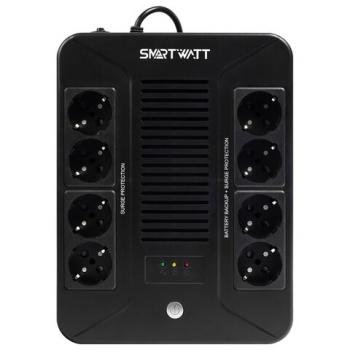 Источник бесперебойного питания SMARTWATT UPS SAFE PRO 1050, 1050 ВА (630 Вт), 8 розеток, 3703020270006 - Премиум Сервис