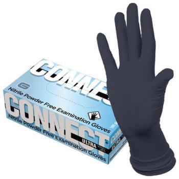 Перчатки нитриловые смотровые CONNECT ULTRA BLACK 50 пар (100шт), р-р S (малый), черн, CON-UB-INT-01 - Премиум Сервис