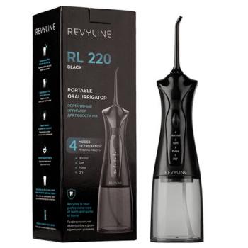 Ирригатор для полости рта REVYLINE RL 220, емкость резервуара 0,3 л, 2 насадки, черны, 7944 - Премиум Сервис