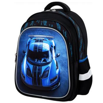 Рюкзак SNOOBAG (СНУБЭГ) FLOSSY, 2 отделения, 3 кармана, "Striped car", 3D-панель, 40х28х18 см, 274442 - Премиум Сервис