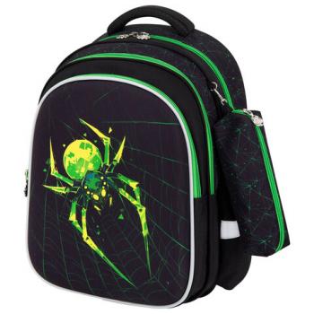 Рюкзак SNOOBAG (СНУБЭГ) MIND с пеналом в комплекте, 2 отделения, "Neon spider", 40х28х18 см, 274444 - Премиум Сервис