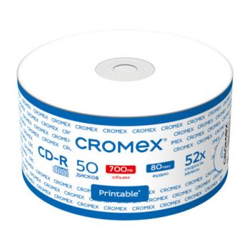 Диск CD-R CROMEX, 700 Mb, 52x, с возможностью печати на диске, Bulk (термоусадка без шпиля), КОМПЛЕКТ 50 шт., 514304 - Премиум Сервис