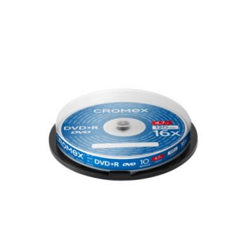 Диск DVD+R CROMEX, 4,7 Gb, 16x, Cake Box (упаковка на шпиле), КОМПЛЕКТ 10 шт., 514307 - Премиум Сервис