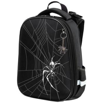 Ранец BRAUBERG SHINY, 2 отделения, с брелком, "Spider attack", СВЕТЯЩИЙСЯ РИСУНОК, 38х28х14 см, 274425 - Премиум Сервис