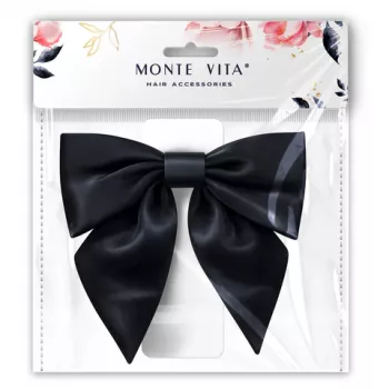 Бант для волос 17*7,5*15 см на заколке, черный MONTE VITA код 1С, 458837 - Премиум Сервис