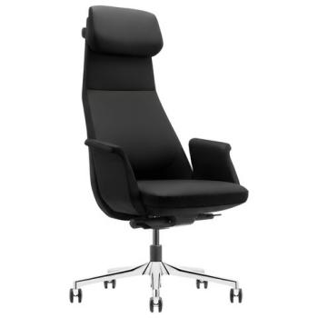 Кресло HAWASAN PREMIUM EX-840 STELLAR, синхромеханизм, алюминий, экокожа, черное, 533241 - Премиум Сервис