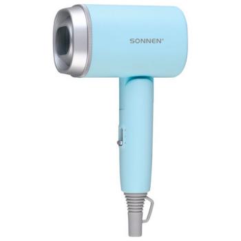 Фен для волос дорожный SONNEN HD-2318, 1500 Вт, складной, 2 температуры, 2 скорости, 454695 - Премиум Сервис