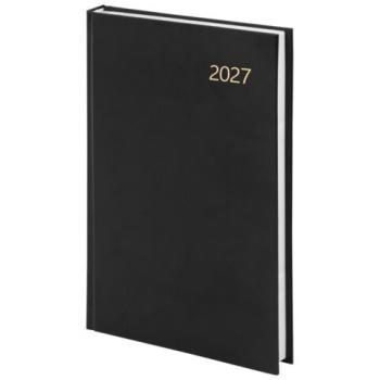 Ежедневник датированный 2027 145х215мм, А5, STAFF, обложка бумвинил, черный, 117817 - Премиум Сервис