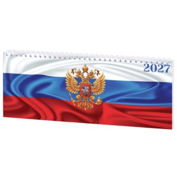 Планинг датированный 2027 285х112мм, STAFF, гребень, картонная обложка, 64 листа, "Россия", 117852 - Премиум Сервис