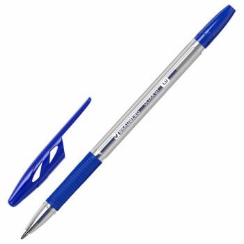 Ручки шариковые с грипом BRAUBERG "ULTRA GT", НАБОР 8 ШТУК, СИНИЕ, корпус прозрачный, узел 1 мм, линия 0,5 мм, 144529 - Премиум Сервис