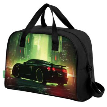 Сумка для занятий с плечевым ремнем, подкладкой BRAUBERG KIDS с ручками, 35x25x15 см, "Green city", 274630 - Премиум Сервис