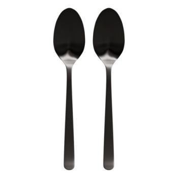 Ложки столовые BLACK, НАБОР 2 шт, на подвесе, нержавеющая сталь, черные, WEGLA (ВЕГЛА), 702272 - Премиум Сервис