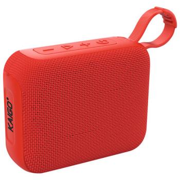 Колонка портативная KAIGO BS100, 5 Вт, Bluetooth, USB, Micro SD, TWS, FM, красная, 514220 - Премиум Сервис