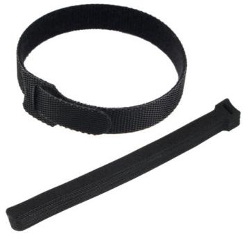 Хомуты-липучки на основе ленты Velcro, многоразовые, 200x11мм, КОМПЛЕКТ 12шт, черные ГРАНДМАСТЕР, 702219 - Премиум Сервис