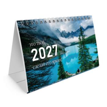 Календарь-домик настольный на гребне, 2027 г., BRAUBERG, 160х110 мм, 6 листов, "Времена года", 118462 - Премиум Сервис