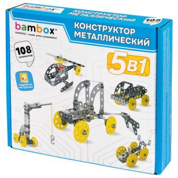 Конструктор металлический "Техника 5 в 1" с подвижными деталями, 108 элементов, BAMBOX (БАМБОКС), 667030 - Премиум Сервис