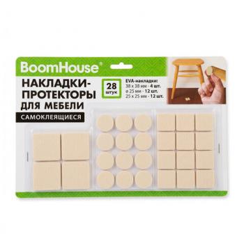 Накладки-протекторы для мебели самоклеящиеся, НАБОР 28 предметов, бежевые, BOOMHOUSE (БУМХАУС), 701827 - Премиум Сервис