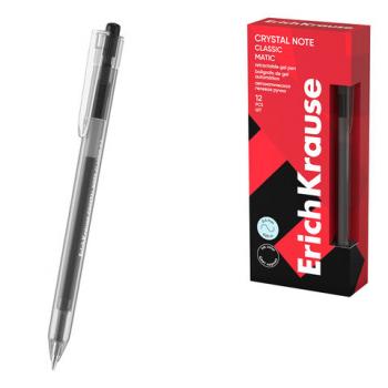 Ручка гелевая автоматическая ERICH KRAUSE "Crystal Note Matic Classic", линия 0,5мм,, 63122 - Премиум Сервис