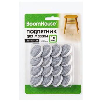 Подпятник фетровый для мебели 28 мм КОМПЛЕКТ 16 шт., BoomHouse, 701835 - Премиум Сервис