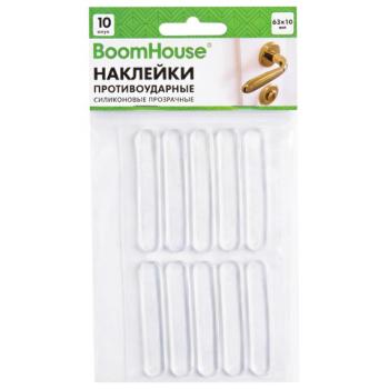 Противоударные силиконовые наклейки 63х10 мм КОМПЛЕКТ 10 шт., BoomHouse, 701836 - Премиум Сервис