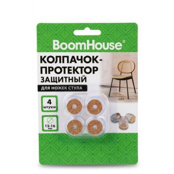 Защитный колпачок-протектор для ножек стула 12-16 мм (ПВХ+фетр) КОМПЛЕКТ 4 шт., BoomHouse, 701845 - Премиум Сервис