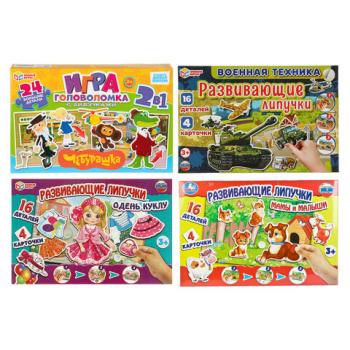 Игра развивающая с липучками, АССОРТИ, УМНЫЕ ИГРЫ - Премиум Сервис