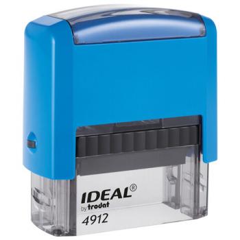 Оснастка для штампа, оттиск 47х18мм синий, TRODAT IDEAL 4912 P2, корпус синий, подушк, 125421 - Премиум Сервис