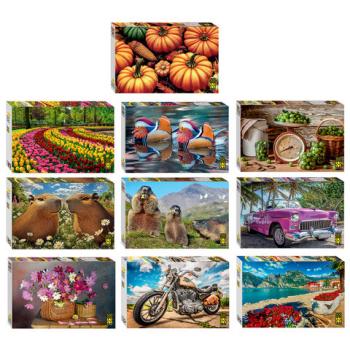 Пазл картонный, 500 элементов, АССОРТИ, поле 50х34,5 см, STEP PUZZLE - Премиум Сервис