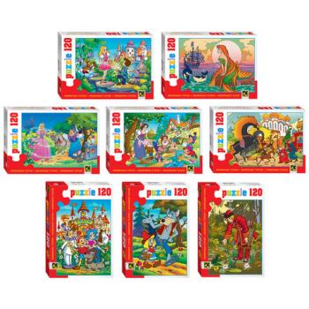 Пазл картонный 120 элементов, Любимые герои, АССОРТИ, поле 23х16,5 см, STEP PUZZLE - Премиум Сервис