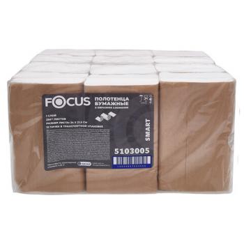 Полотенца бум. 250шт FOCUS SMART (Система H2), 1-сл белые, КОМПЛЕКТ 12 пачек, 24х21,5, Z-сл,50204094 - Премиум Сервис