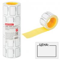 Ценник средний "Цена" 35х25 мм белый, самоклеящийся, КОМПЛЕКТ 5 рулонов по 250 шт., BRAUBERG, 112362 - Премиум Сервис