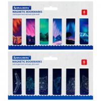 Закладки для книг МАГНИТНЫЕ, "GALAXY", набор 12 шт., 60x20 мм, BRAUBERG, 113171 - Премиум Сервис