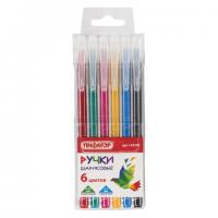 Ручки шариковые ПИФАГОР "Веселые зверята", НАБОР 6 шт., АССОРТИ, узел 0,7 мм, линия письма 0,35 мм, 143337, BP251 - Премиум Сервис