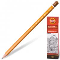 Карандаш чернографитный KOH-I-NOOR 1500, 1 шт., 5B, корпус желтый, заточенный, 150005B01170RU - Премиум Сервис