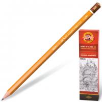 Карандаш чернографитный KOH-I-NOOR 1500, 1 шт., 8B, корпус желтый, заточенный, 150008B01170RU - Премиум Сервис