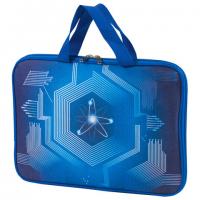 Папка на молнии с ручками BRAUBERG, А4, 1 отделение, с подкладкой, полиэстер, 20 мм, "Atom", 227089 - Премиум Сервис