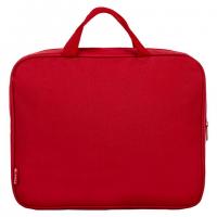 Папка на молнии с ручками STAFF EVERYDAY, А4, ширина 80 мм, полиэстер, красная, 270739 - Премиум Сервис