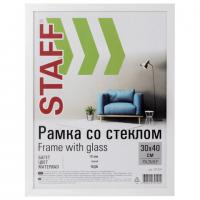 Рамка 30х40 см, белая STAFF "Grand", багет 18 мм, стекло, МДФ, 391195 - Премиум Сервис