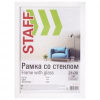 Рамка 21х30 см белая STAFF "Grand", багет 18 мм, стекло, МДФ, 391207 - Премиум Сервис