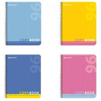 Тетрадь А5, 96 л., BRAUBERG, гребень, клетка, обложка картон, ОДИН ЦВЕТ, 401878 - Премиум Сервис