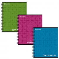 Тетрадь А5, 96 л., BRAUBERG, гребень, клетка, обложка картон, МОНОХРОМ 2, 402056 - Премиум Сервис