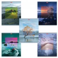 Тетрадь А5, 80 л., HATBER, скоба, клетка, обложка картон, "IMPRESSIONS" (5 видов), 80Т5В1, T242148 - Премиум Сервис