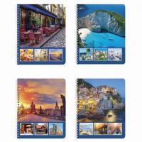 Тетрадь А5, 96 л., BRAUBERG, гребень, клетка, обложка картон, СТРАНЫ, 403068 - Премиум Сервис