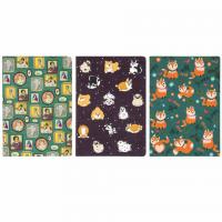 Тетради--скетчбуки 40 л. обложка SoftTouch, НАБОР 3 шт., бежевая бумага 70 г/м2, сшивка, А5 (147х210 мм), СИМПАТЯГИ, BRAUBERG, 403806 - Премиум Сервис