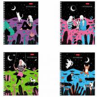 Тетрадь А5, 80 л., HATBER гребень, клетка, обложка картон, "Дотянуться до небес" (4 вида в спайке), 80Т5вмВ1гр - Премиум Сервис