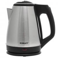 Чайник SCARLETT SC-EK21S25, 1,5 л, 1350 Вт, закрытый нагревательный элемент, сталь - Премиум Сервис