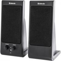 Колонки компьютерные DEFENDER SPK-165/170, 2.0, 2х2 W, пластик, черные, разъем для наушников, 65165 - Премиум Сервис
