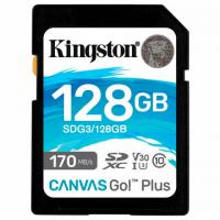 Карта памяти SDXC 128GB KINGSTON Canvas Go Plus, UHS-I U3, 170 Мб/с (class 10), SDG3/128GB - Премиум Сервис