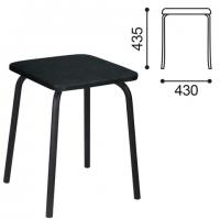 Табурет РС01-03, черный каркас, черный кожзам, РС.01/03-201-01 - Премиум Сервис