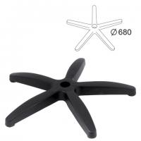 Пятилучие для кресла, нагрузка до 120 кг, диаметр 680 мм, пластиковое - Премиум Сервис